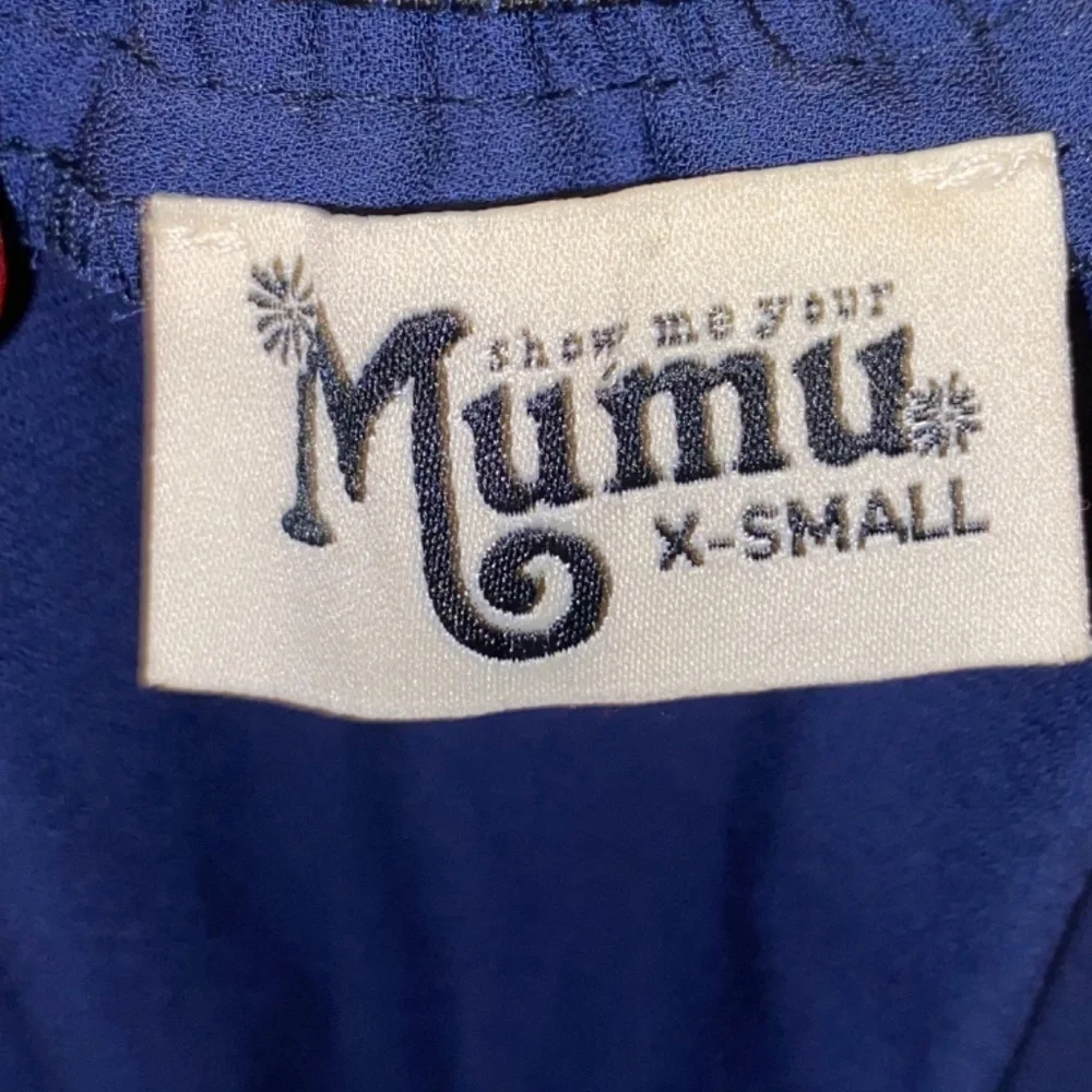 Show Me Your MuMu Size Xs NAVY COLOR maxi dress off shoulder